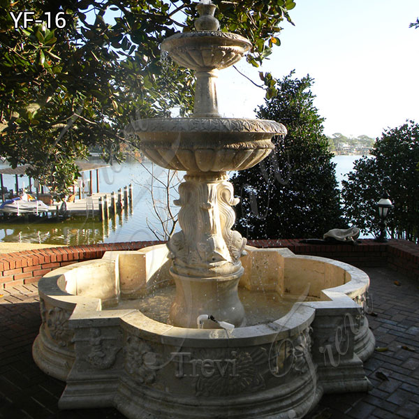 Hand Carved Solid Marble Outdoor Water Fountains - Garden ...