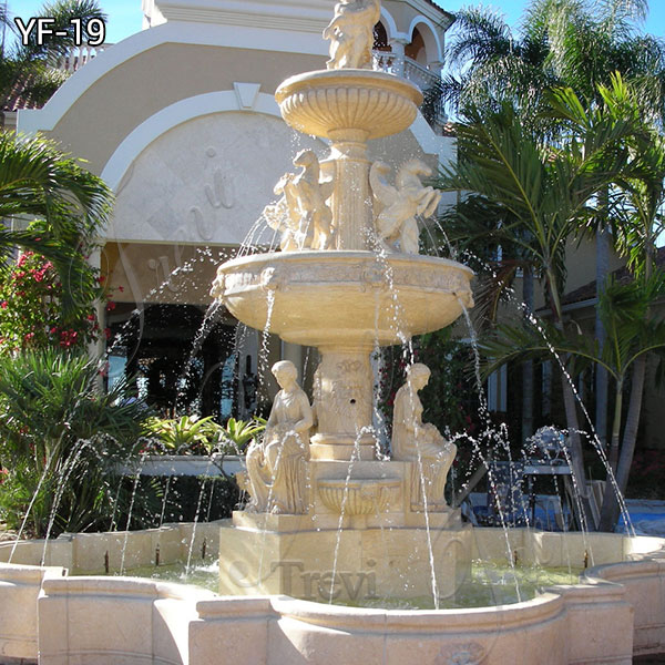 Large Tiered Fountain with Spraying Australia Round Stone ...