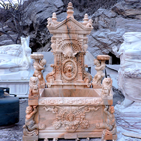 Large Estate Fountains Cost Driveway White Marble Fountain ...