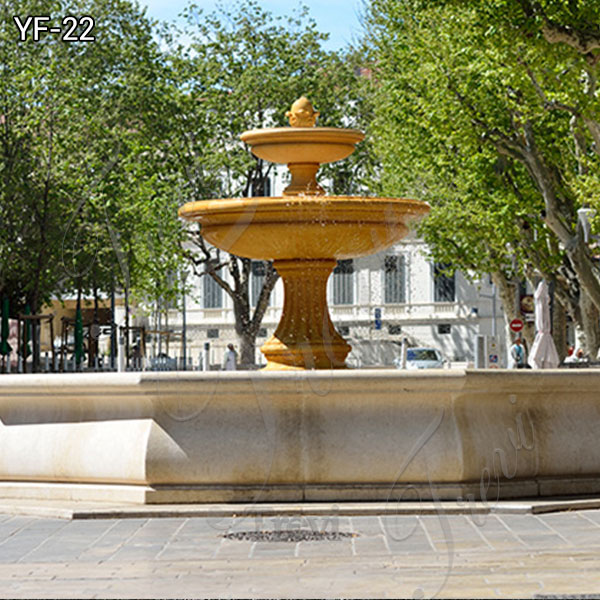 Large Estate Fountains Cost Driveway White Marble Fountain ...