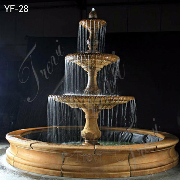 Large Granite Estate Fountain Fabrication 3 Tiered Marble ...