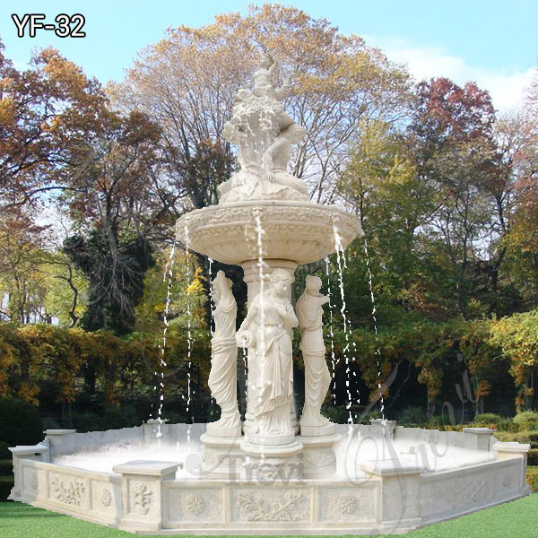 Large Estate Fountains Cost Driveway White Marble Fountain ...