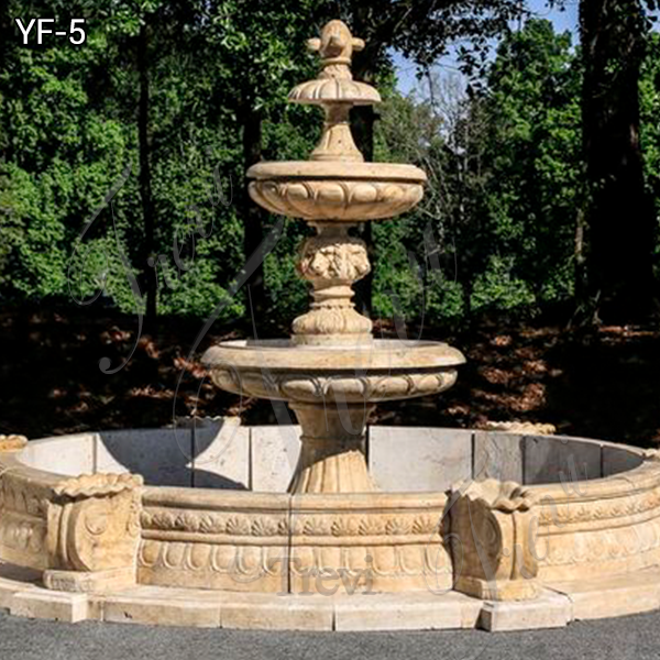 Extra outdoor tiered marble fountain with mermaid for sale ...