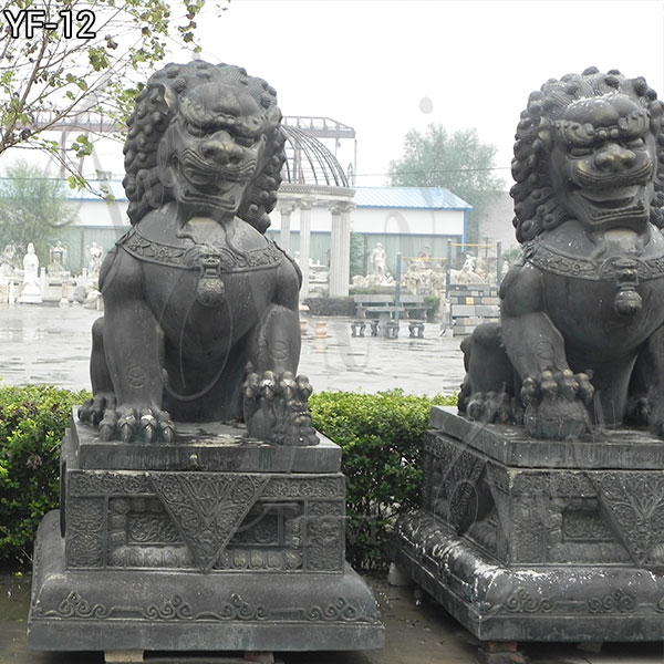Garden Foo Dogs, Chinese Guardian Lion Statues - Buddha Groove