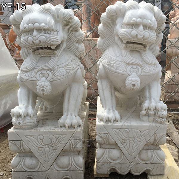 foo dog statue front yard large marble lion statue-Marble ...