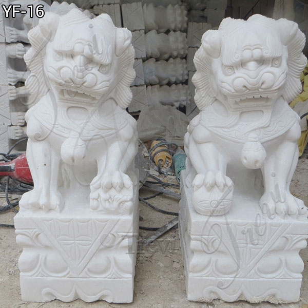 foo dog statue front yard large marble lion statue-Marble ...