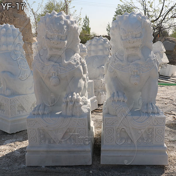 foo dog statue front yard large marble lion statue-Marble ...