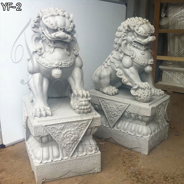 foo dog statue front yard large marble lion statue-Marble ...