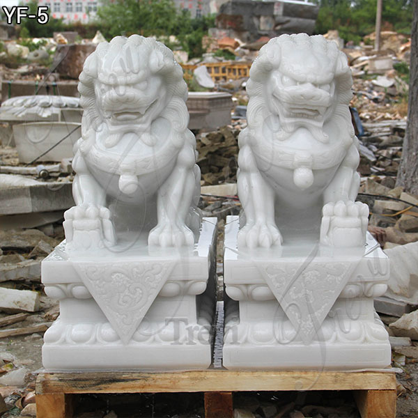 Traditional Chinese stone lion, Chinese guardian lion statue ...