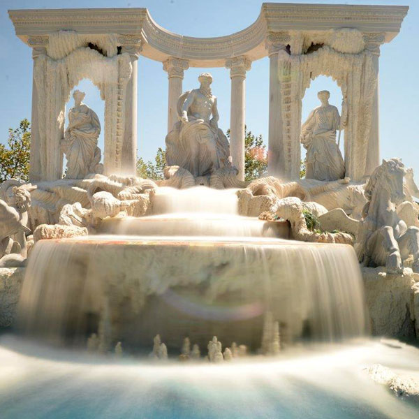 Outdoor huge luxury famous trevi marble water fountain rome TMF-01