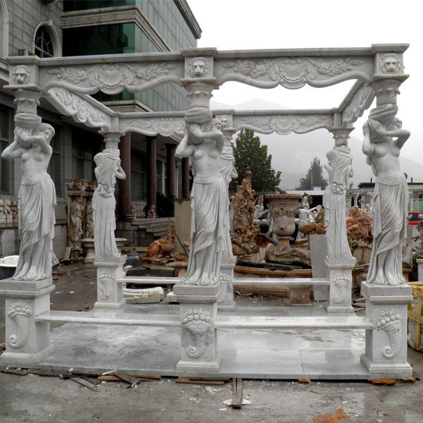 Custom outdoor yard marble Italy pavilion with beach factory design for sale TMG-14