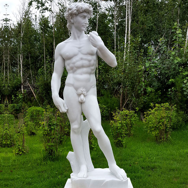 Garden decor michelangelo sculptures famous life size marble figure statue David sculpture replica for sale TMC-05