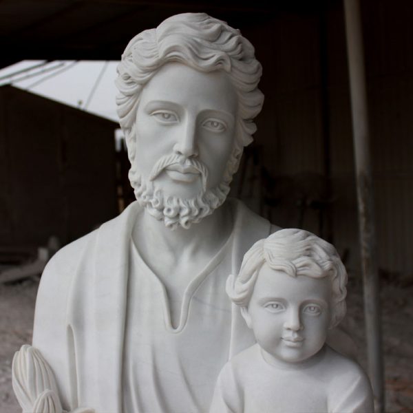 Catholic saint religious garden marble statues of Saint Joseph to buy TCH-34