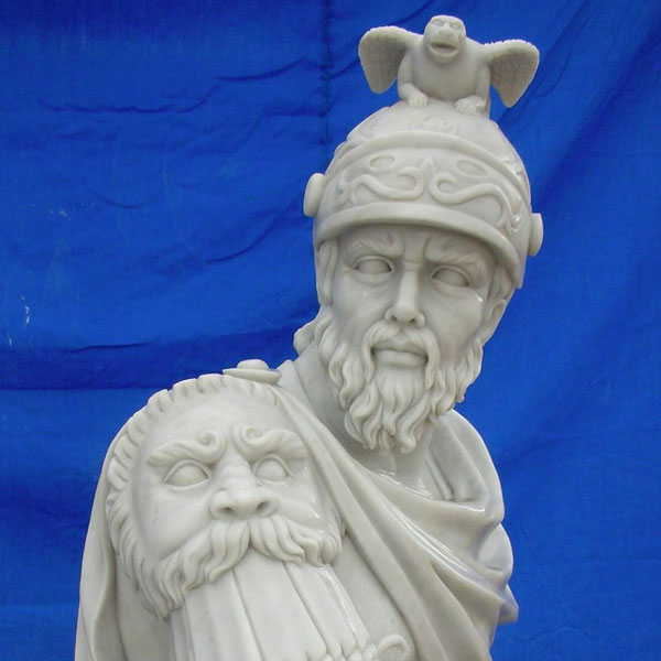 Famous art marble garden carving sculptures of warriors Rome TCH-03