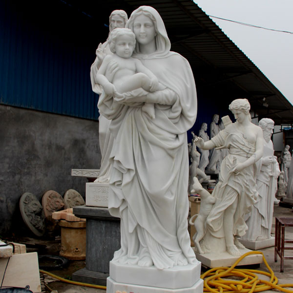 Mother Mary hold Baby Jesus life size marble statues price TCH-22