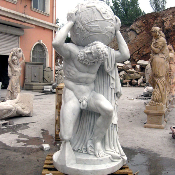 World famous garden statues life size marble Farnese Atlas outdoor decor TCH-16