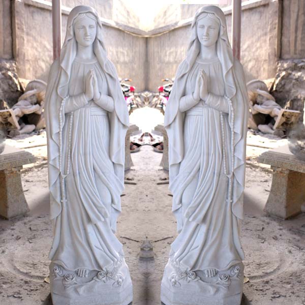 Catholic saint marble statues of our lady lourdes for garden TCH-29