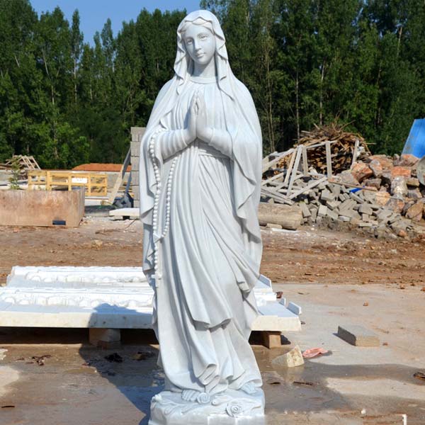 Catholic saint our lady of Lourdes blessed virgin mary marble statues for church TCH-52