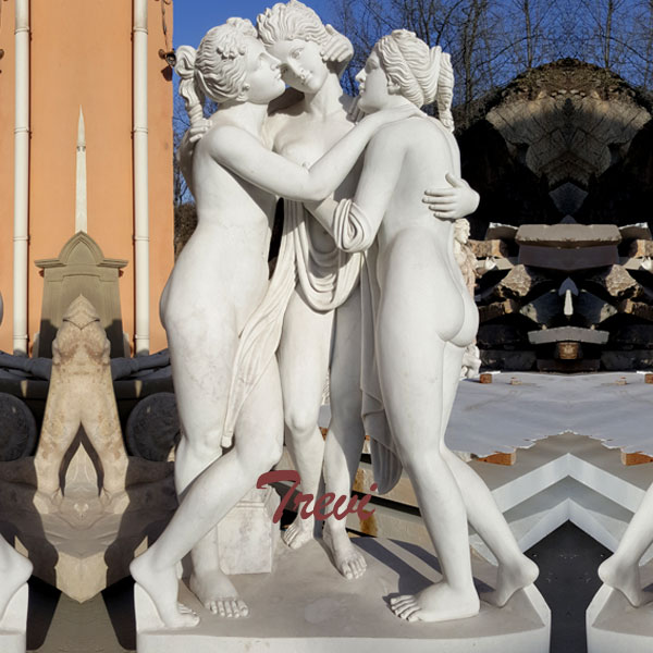 Garden marble 3 graces sculpture louvre replica for sale TMC-20