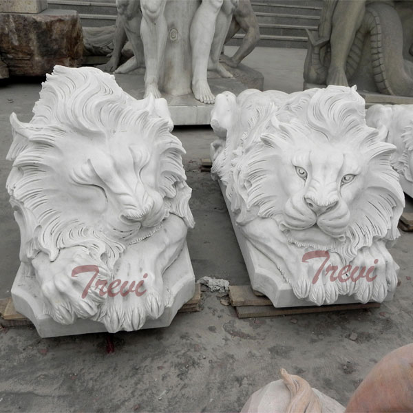 Outdoor italian stone sleeping lion yard statues for front porch TMA-19
