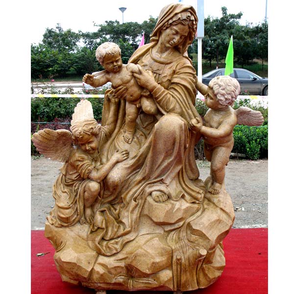The madonna and child angel large outdoor religious statues for sale TCH-58