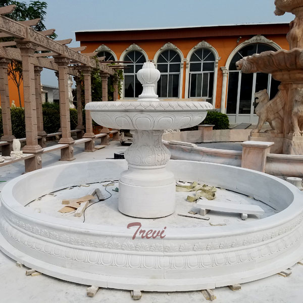 Best marble natural stone decorative 2 tier water fountain designs home depot sale TMF-30