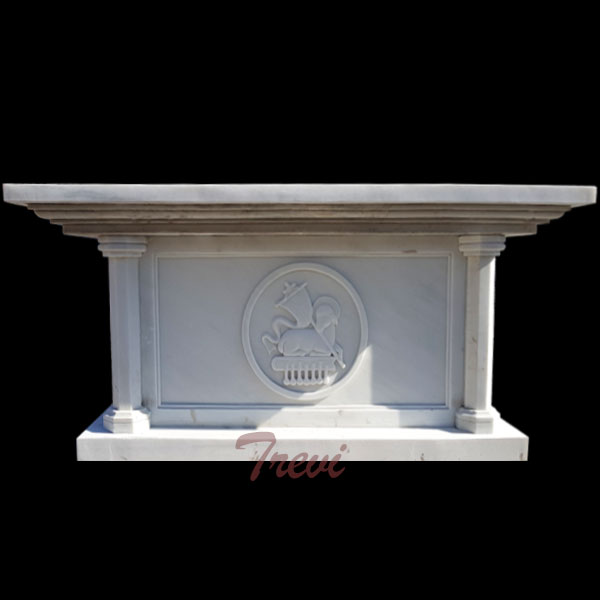 Factory supply catholic church altars table white marble sculpture for sale TCH-112