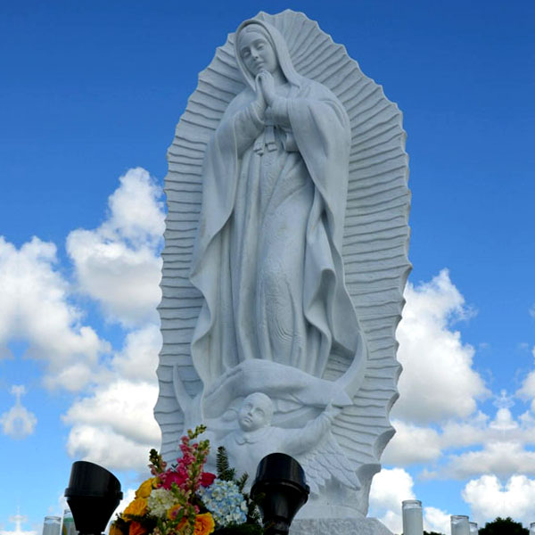 Our lady of guadalupe outdoor catholic marble statues for sale TCH-116