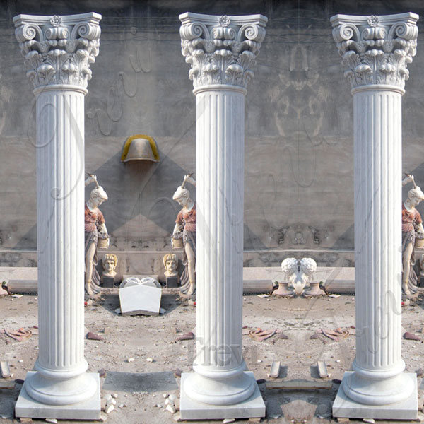 Architectural white marble decorative corinthian columns for sale TMC-02