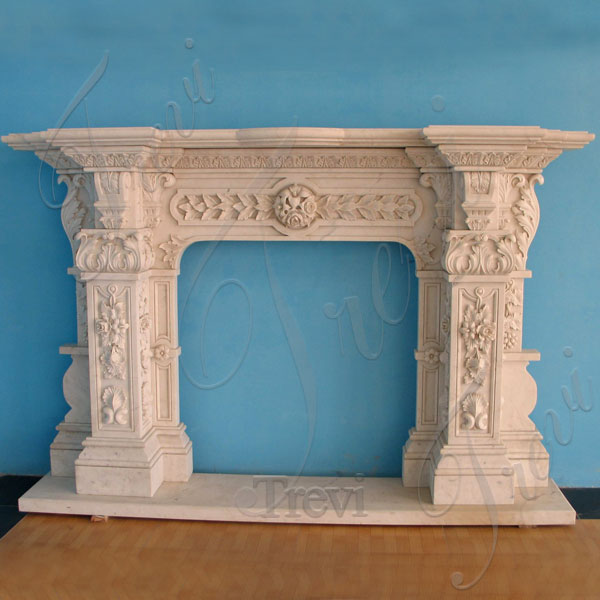 Home depot white marble fireplace mantel shelf designs near me TMFP-17