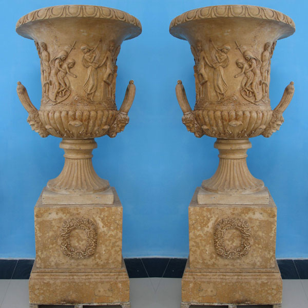 Antique marble large planters and flower pots outdoor TMP-20