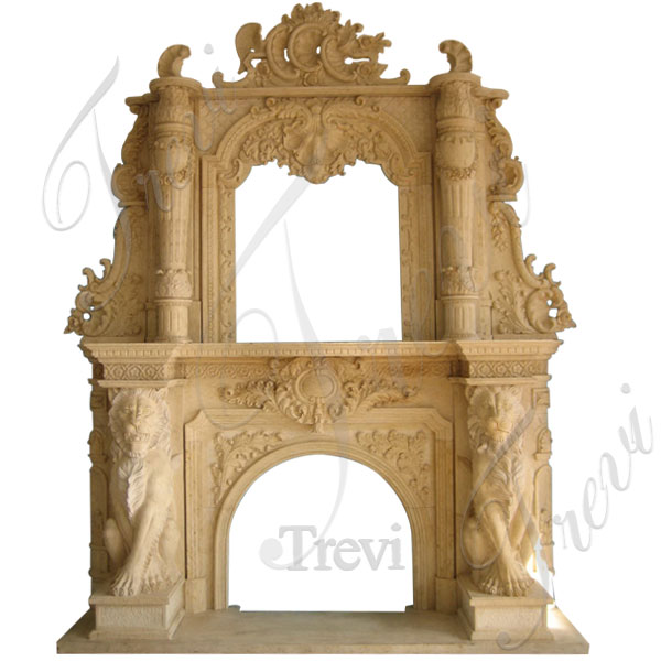 Victorian antique marble fireplace with overmantle home depot for sale TMFP-18