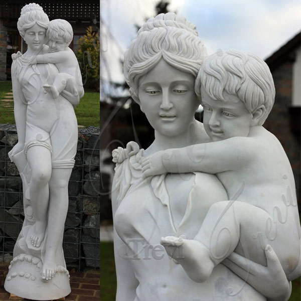 Beautiful life size mother and child garden statue outdoor lawn ornaments TMC-48