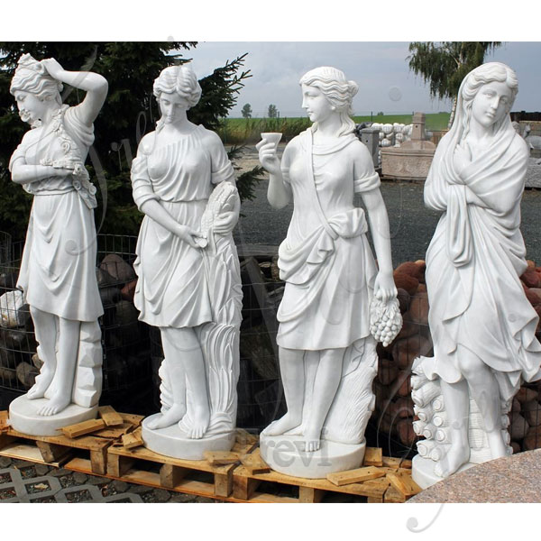 Famous white marble garden statues four season goddess set for sale TMC-46
