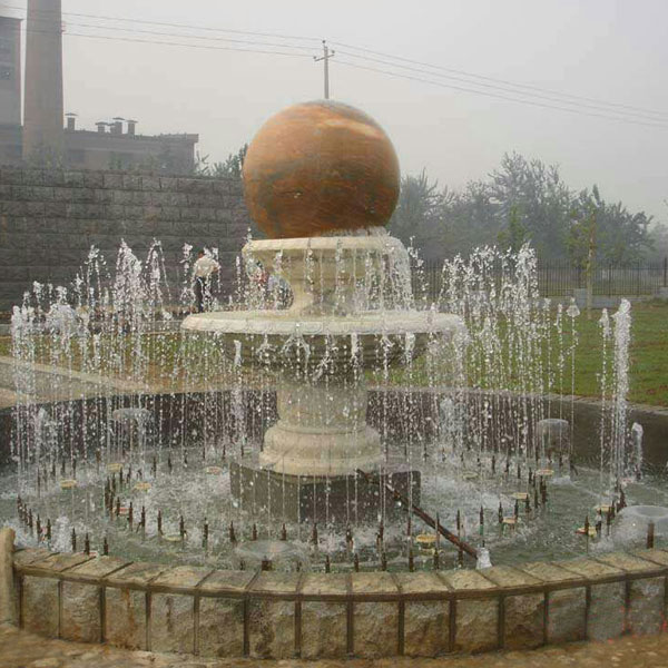 Large outdoor granite kugel ball fountain for sale TMF-34