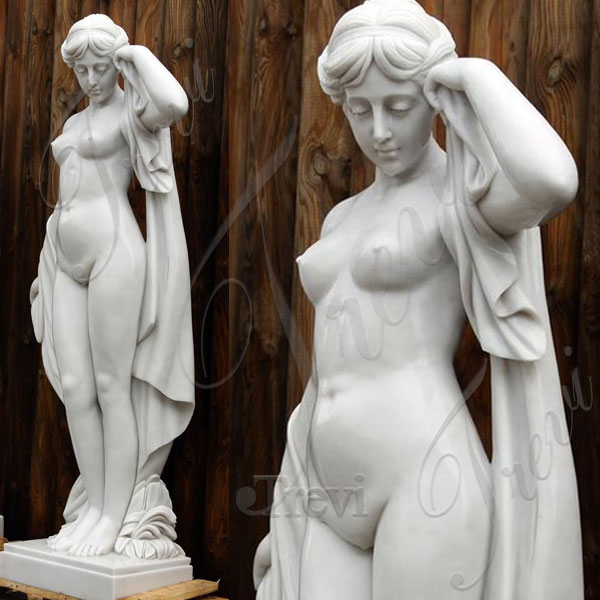 Life size nude woman outdoor garden statues white marble online sale TMC-47