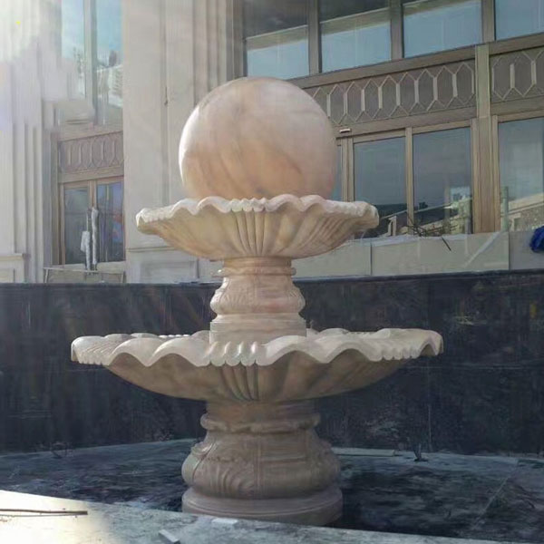 Outdoor two tiers spinning ball water feature for sale TMF-38