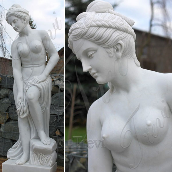 White marble nude statues of woman for outside garden TMC-51