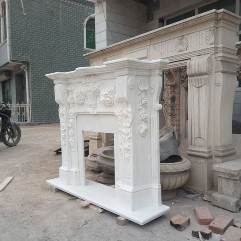 cultured marble fireplace mantel