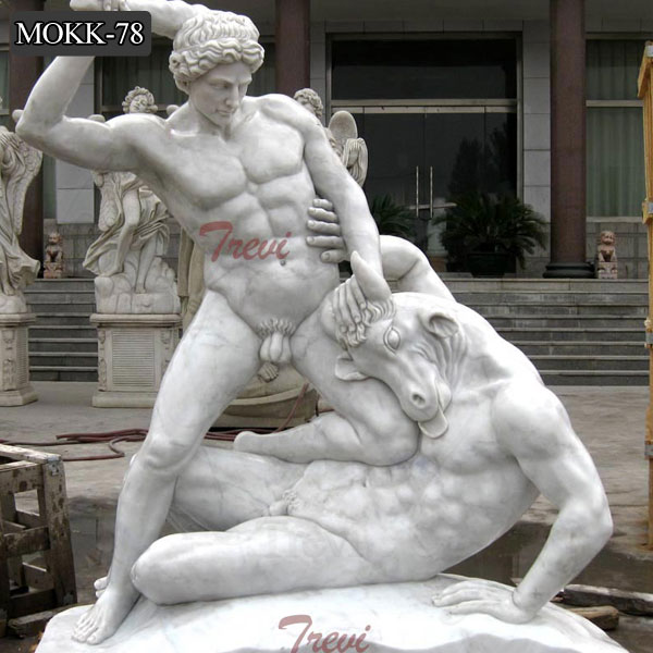 Famous Garden Hand Carving Farnese Hercules and Minotaur Statue for Sale Mokk-78